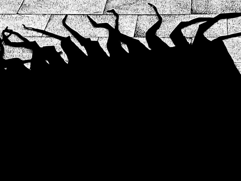 “Black flag on white city / Bandera negra sobre ciudad blanca / Bandera beltza hiri zuriaren gainean. After Irene&nbsp;#5”.