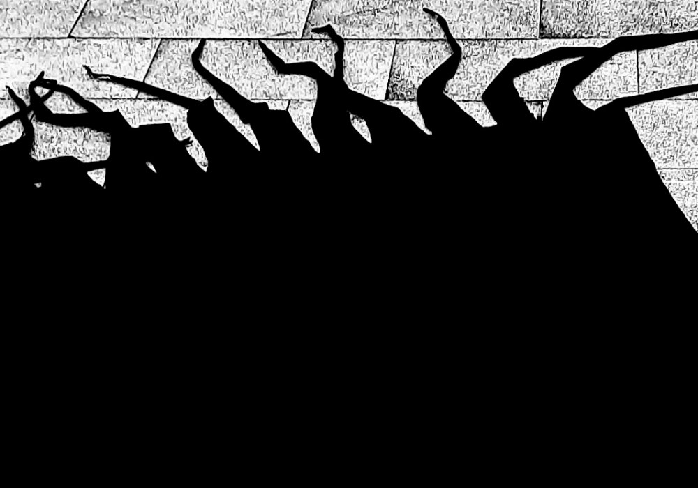 Bandera negra de duelo. Detalle.