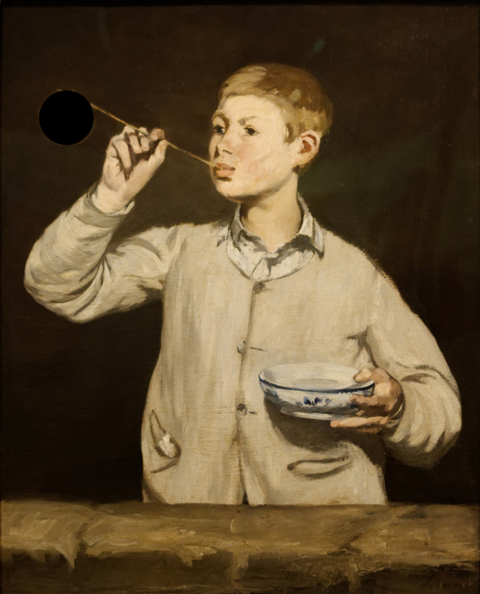 Chico soplando una burbuja. Édouard Manet, 1832-33. Rectificado.