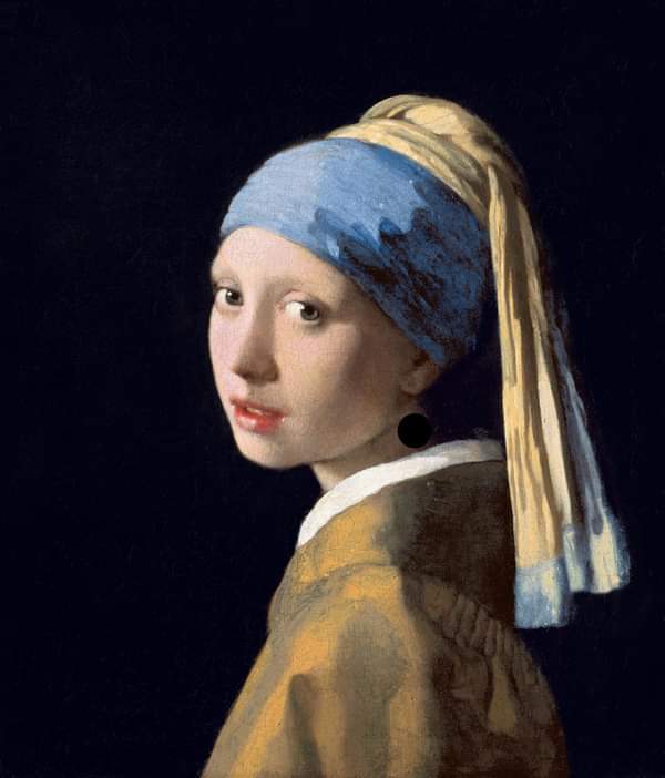 La joven de la perla. Johannes Vermeer, entre 1665 y 1667. Rectificada.