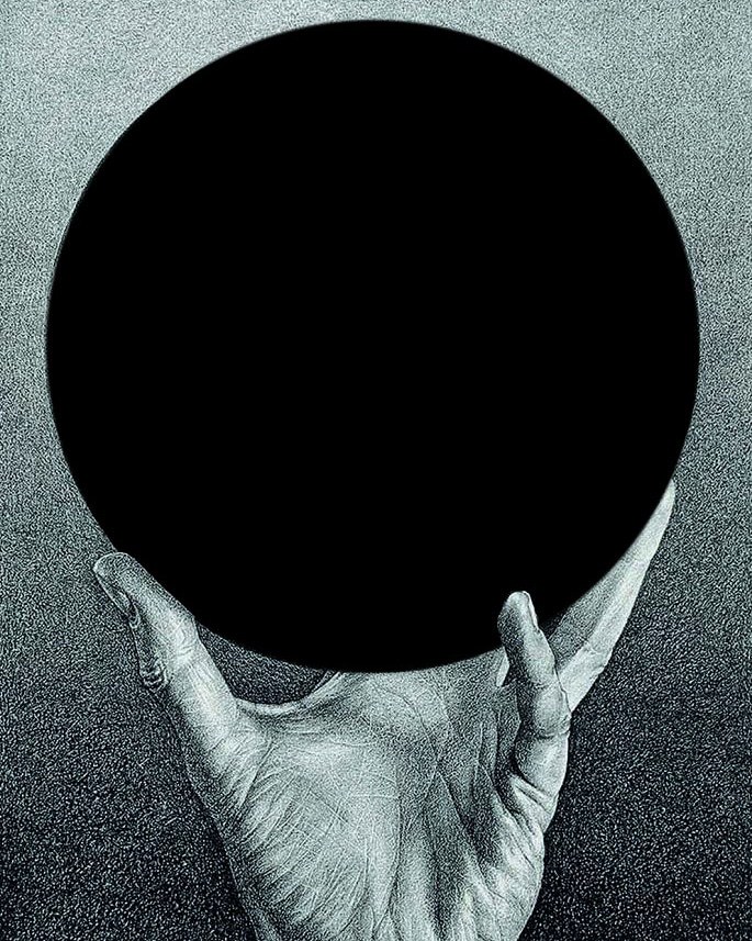 Mano con esfera reflectante. Maurits Escher, 1935. Rectificada.