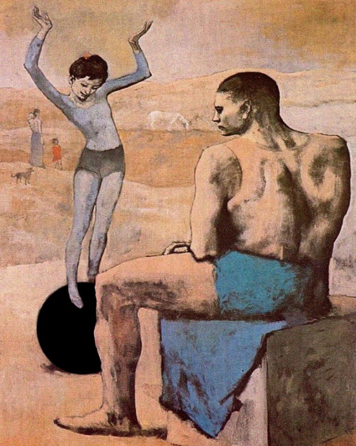 Joven acróbata sobre una pelota. Pablo Picasso, 1905. Rectificado.