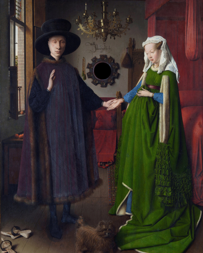 Matrimonio Arnolfini, Jack van Eyck, 1434. Rectificado.