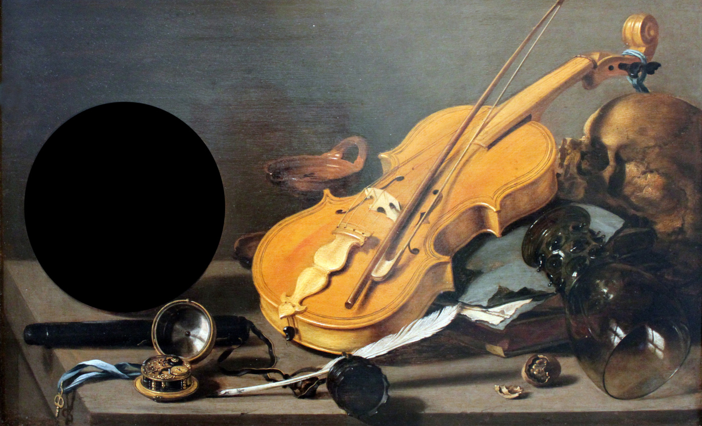 Vanitas. Pieter Claesz, 1628. Rectificada.
