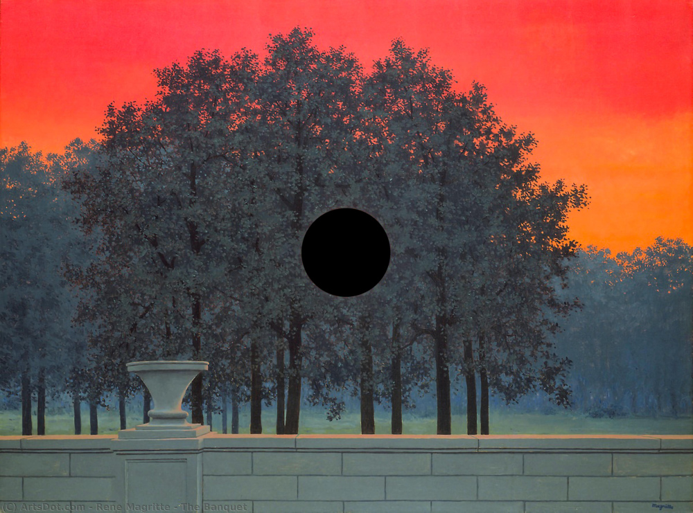 Rene Magritte. The banquet, 1958. Rectificada.